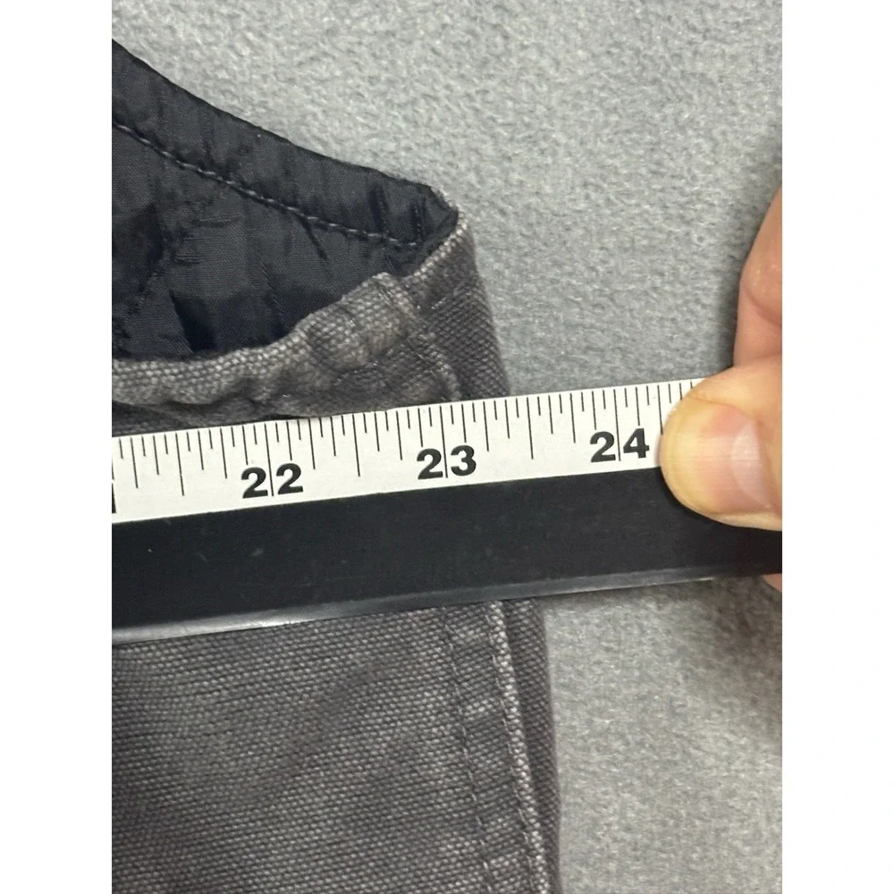 VINTAGE CARHARTT QUILT LINED Gray VEST JACKET 2000 V02MOS L MADE IN Mexico